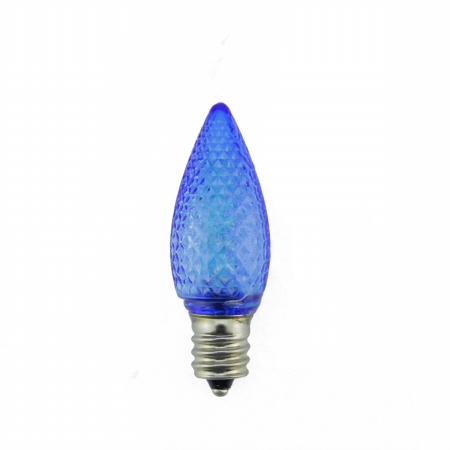 31742597 Faceted Transparent Blue Led C Christmas Replacement Bulbs