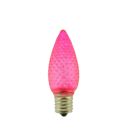 31742606 Faceted Transparent Pink Led C9 Christmas Replacement Bulbs