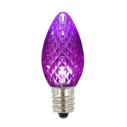 31742628 Faceted Transparent Purple Led C Christmas Replacement Bulbs