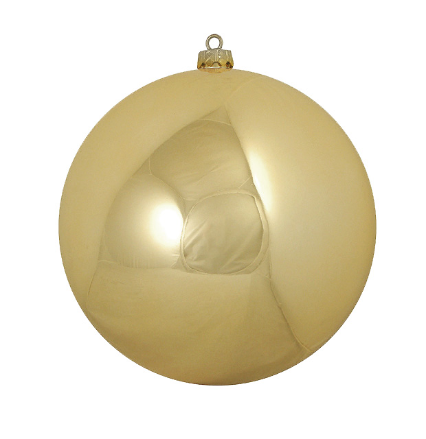 Shatterproof Shiny Vegas Gold Commercial Christmas Ball Ornament