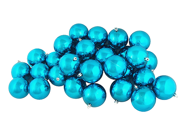 31755205 Shiny Turquoise Blue Shatterproof Christmas Ball Ornaments