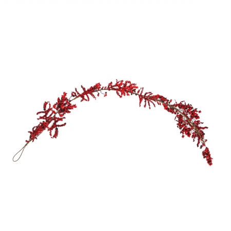 31737580 6 Ft. Decorative Artificial Burgundy Red Berry Christmas Garland- Unlit