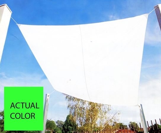 31370067 9.75 Ft. Bright Lime Green Square Outdoor Patio Sun Shade Tarp