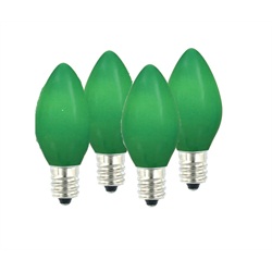 31743046 Opaque Green Led C Christmas Replacement Bulbs