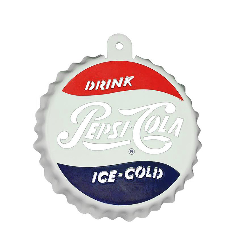 Classic Pepsi-cola Bottle Cap Logo Cut-out Christmas Ornament