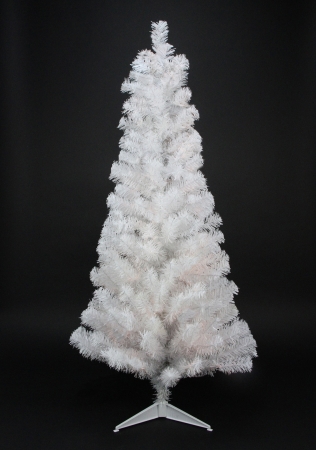 31741596 Slim White Tinsel Artificial Christmas Tree