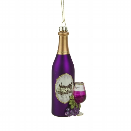 31751331 Tuscan Winery Grape Wine Glass Bottle Christmas Ornament
