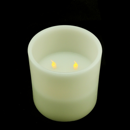 31760392 Ivory Battery Operated Flameless Led Lighted -wick Flickering Wax Christmas Pillar Candle
