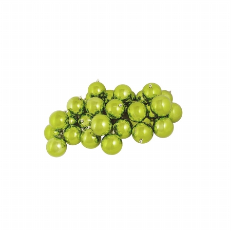31755226 Shiny Green Kiwi Shatterproof Christmas Ball Ornaments