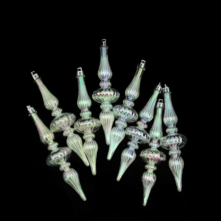 31756471 Clear Iridescent Finial Shatterproof Christmas Ornaments