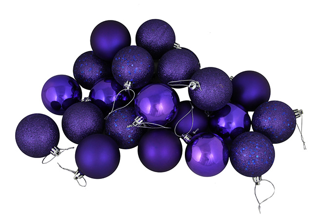 31752645 Cobalt Blue Shatterproof 4-finish Christmas Ball Ornaments