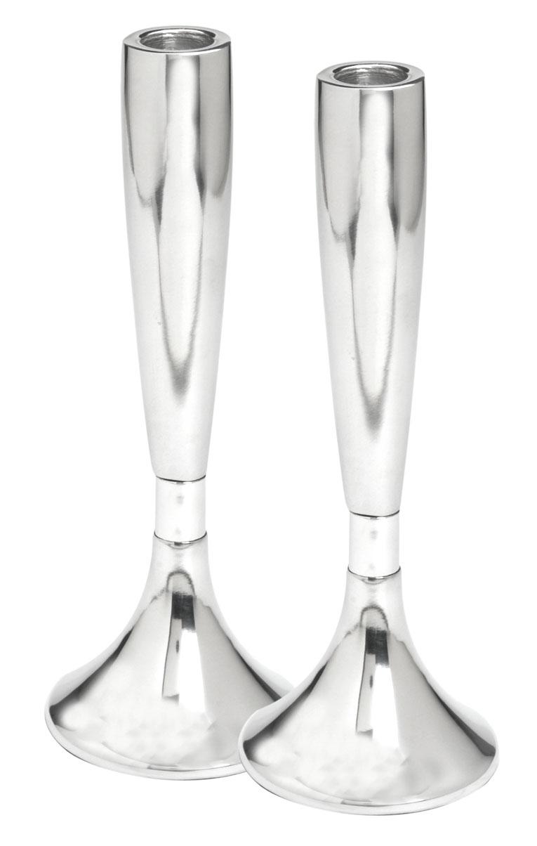 Giftmark CH-1023 Polished Aluminum Candle Holders