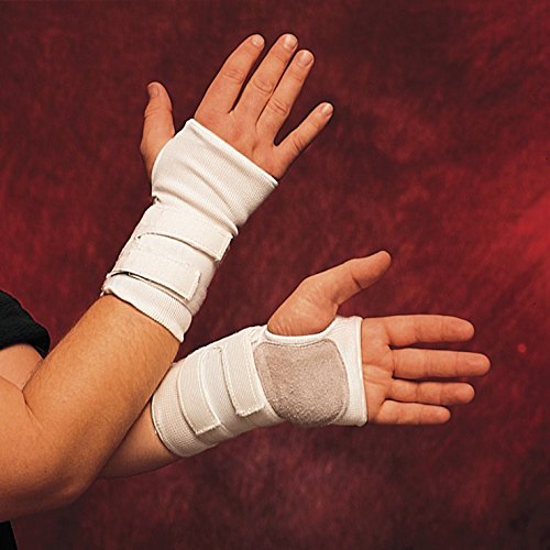 71010410031 Left Hand Anti-impact Glove With Wrist Support, White - Medium