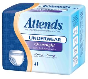 48appnt20 Attends Overnight Protective Underwears, Medium - 34 To 44 In.