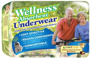 Uw6266ca Wellness Absorbent Underwear- Extra Large - 40 To 60 In. 12-pack