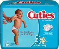 Fqcr3001 Prevail Cuties Baby Diapers, Size 3 - 16 To 28 Lbs.
