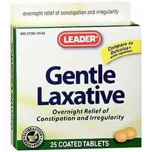 - Pharma Ph2281715 Leader Bisacodyl Gentle Laxative Tablets - 25 Count