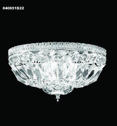 40651g22 Gallery 3 Light Crystal Flush Mount Gold Imperial Crystal Clear