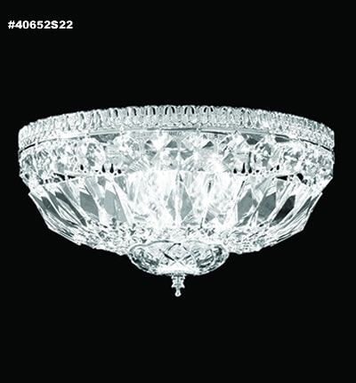 40652g22 Gallery 3 Light Crystal Flush Mount Gold Imperial Crystal Clear