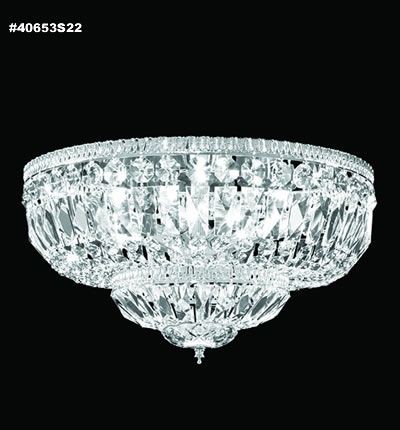 40653g22 Gallery 8 Light Crystal Flush Mount Gold Imperial Crystal Clear