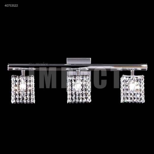 40753s22 Contemporary 3 Light Crystal Vanity Silver Imperial Crystal Clear