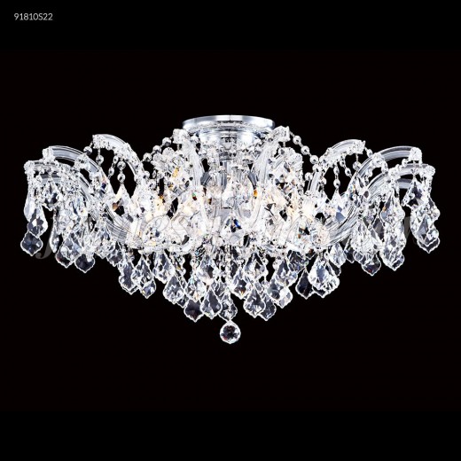 91810s22 Maria Theresa 8 Light Crystal Flush Mount Silver Imperial Crystal Clear