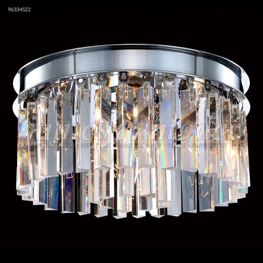 96334s22 Europa 4 Ligth Crystal Flush Mount Silver Imperial Crystal Clear