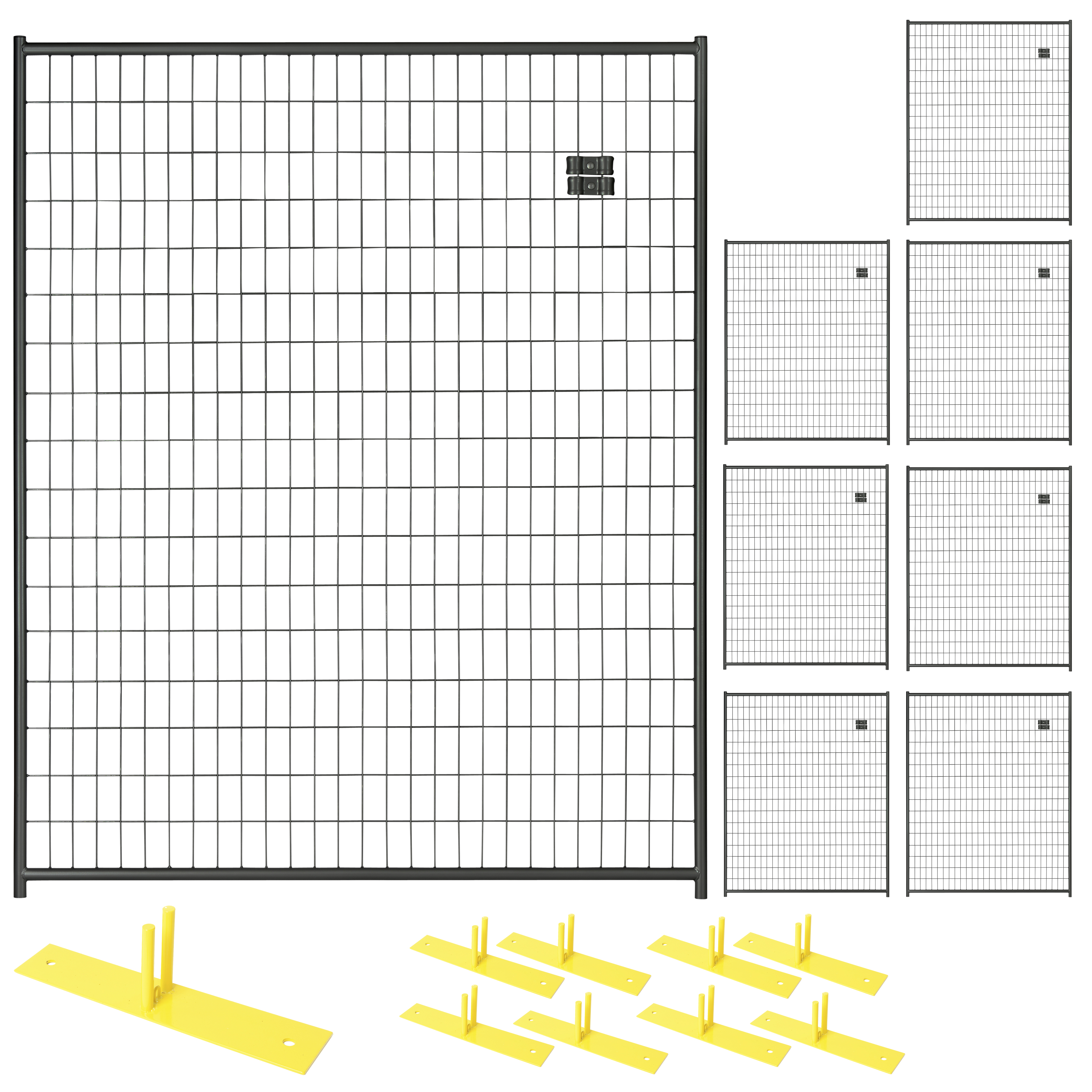 Rf 1010 Wwp 8 Panel Perimeter Patrol Kit, Black Welded Wire