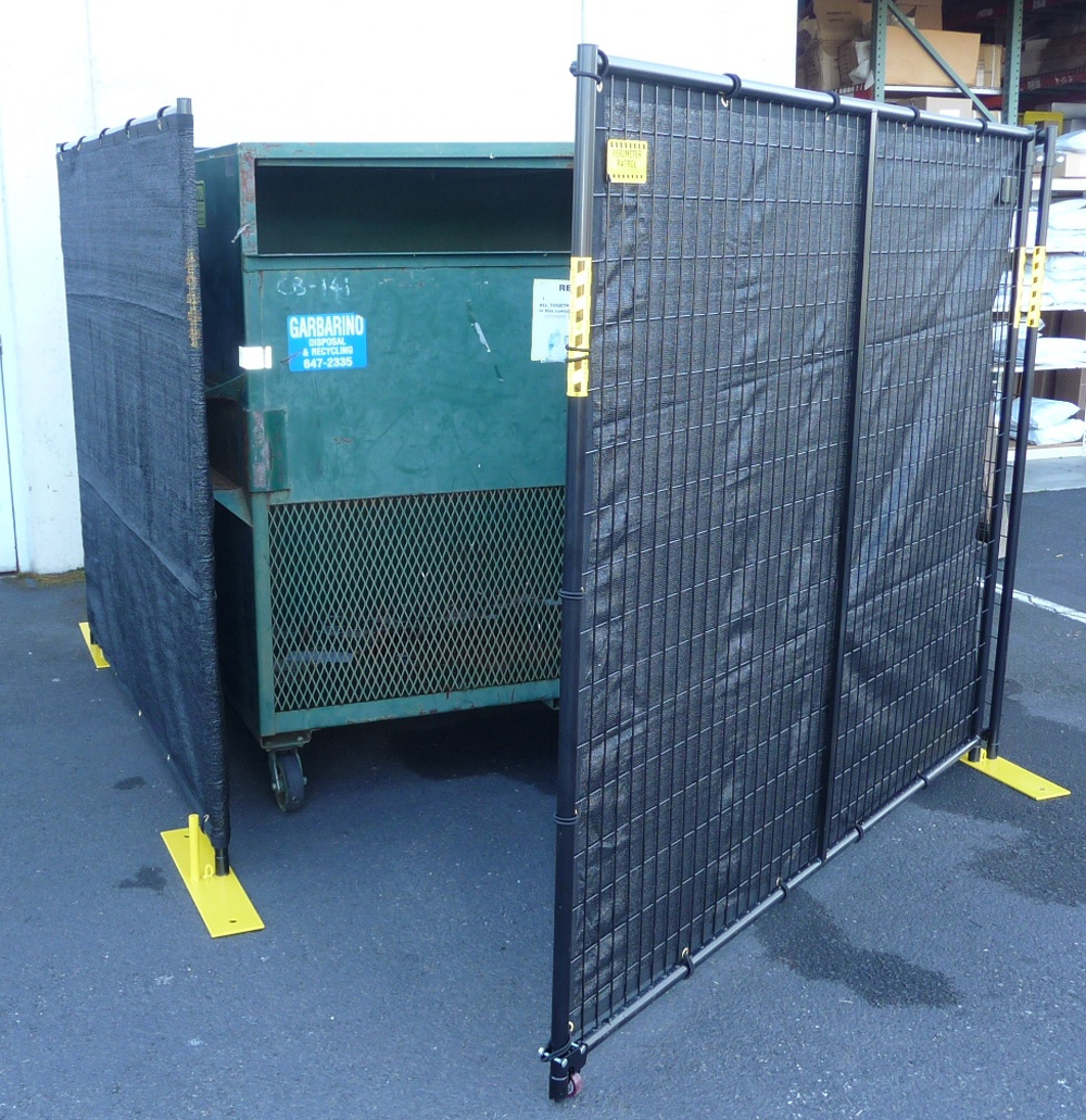 Rf4-7.5db 4 Sided Perimeter Patrol Dumpster Enclosure, 6 X 7.5 Ft.