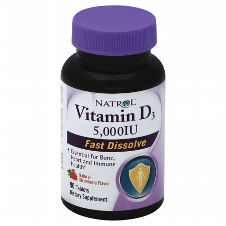 262531 Vitamin D3 Fast Dissolve Natural Strawberry - 90 Tb