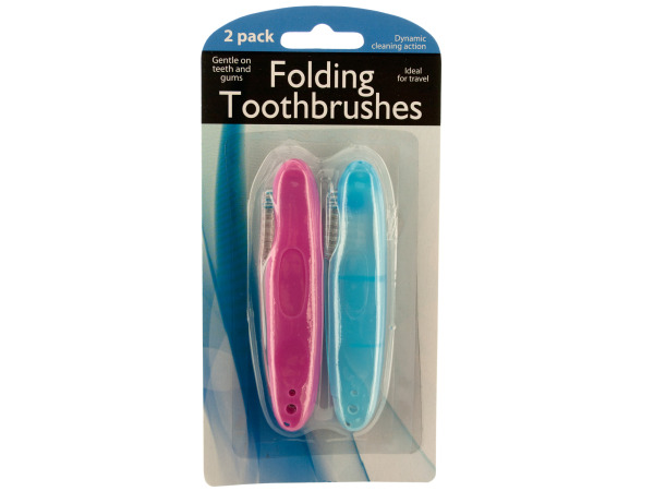 Bi800-24 Folding Travel Toothbrushes, 24 Piece