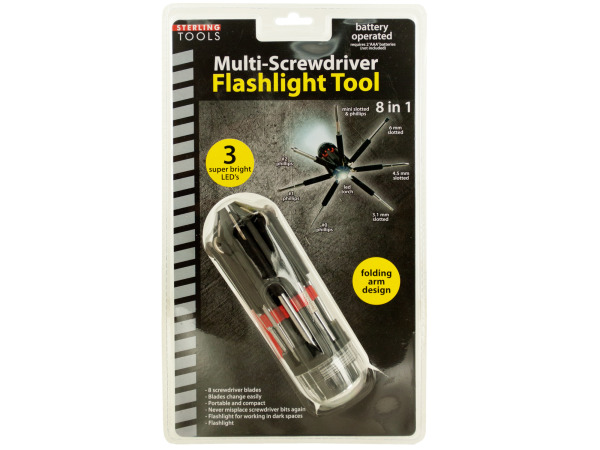 Of807-4 8-in-1 Multi-screwdriver Flashlight Tool, 4 Piece