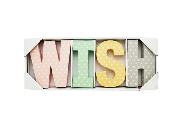 Ol049-2 Wish Letters Wall Decor, 2 Piece