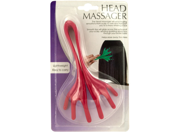 Gc667-12 Flexible Plastic Head Massager, 12 Piece