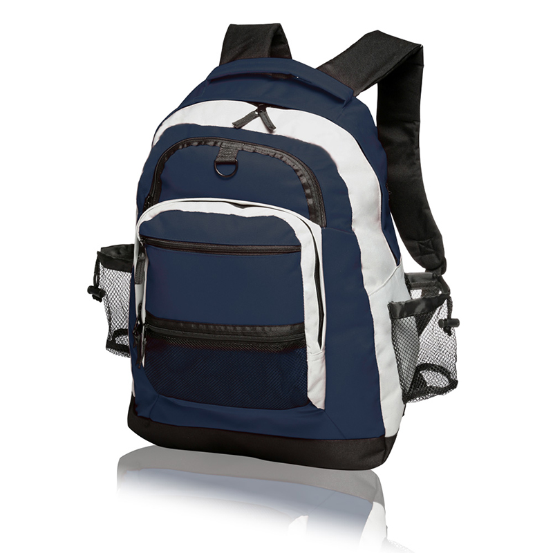 Multi-pocket Travelers Backpack, Blue