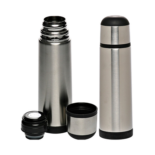 60-2019 25 Oz Black Band Stainless Steel Vacuum Flasks