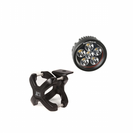15210.04 Large X-clamp & Round Led Light Kit, Black, 1 Piece