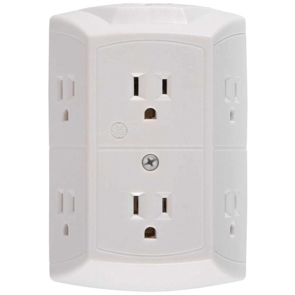 56575 6-outlet Grounded Wall Tap With Transformer & Resettable Circuit