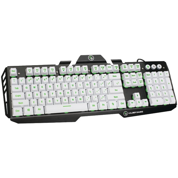 Gkb704l-wt Kaliber Gaming Hver Aluminum Gaming Keyboard - Imperial White