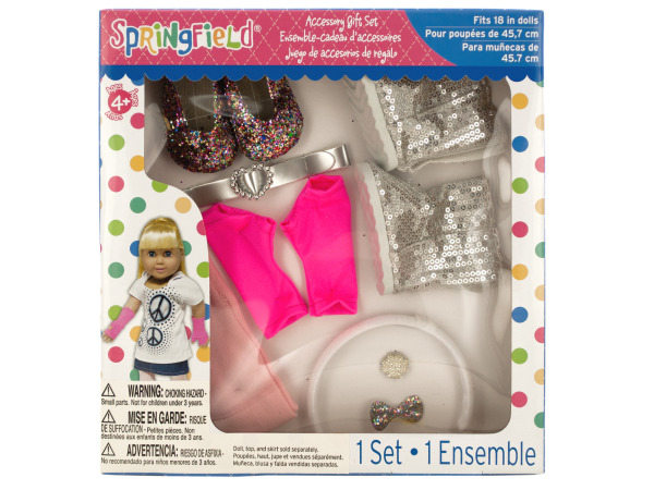 Ch122-6 Glitter Doll Accessory Gift Set, 6 Piece