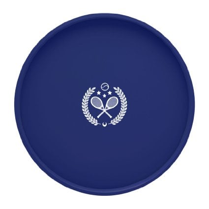 89130 Kasualware 14 In. Round Serving Tray Blue Tennis