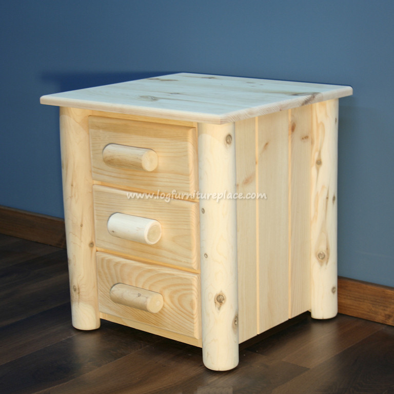 Hns3-n Frontier 3 Drawer Nightstand - Unfinished