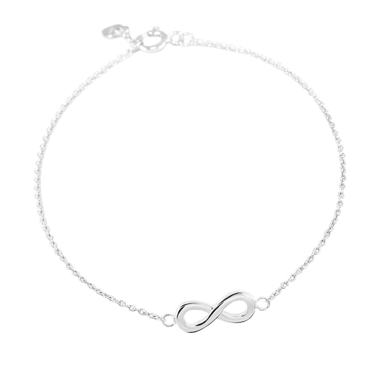 Bab042-w Infinity Bracelet - White Sterling