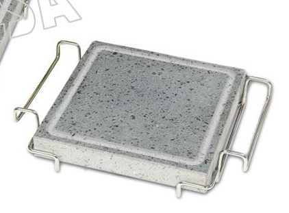 8.5 X 8.5 In. Square Lava Rock Plate With Stand