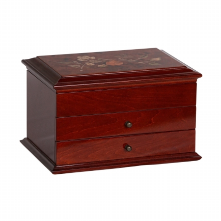 Mele 00799s16 Brayden Wooden Jewelry Box, Walnut Finish