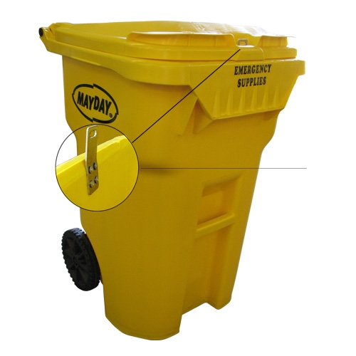 St11-65 Storage Container On Wheels, Yellow