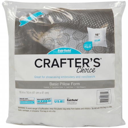 Cpw16 Crafters Choice Pillow Insert - 16 X 16 In., Fob-mi