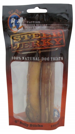 3598 2 Piece Steer Jerky 6 Premium Bully Sticks