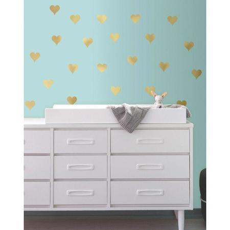 Gold Heart Peel & Stick Wall Decals
