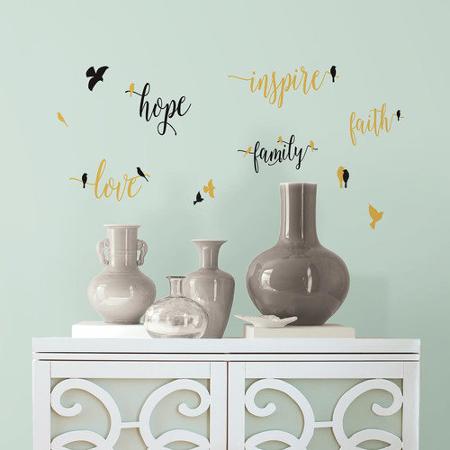 Inspirational Words With Birds Peel & Stick Wall Decals